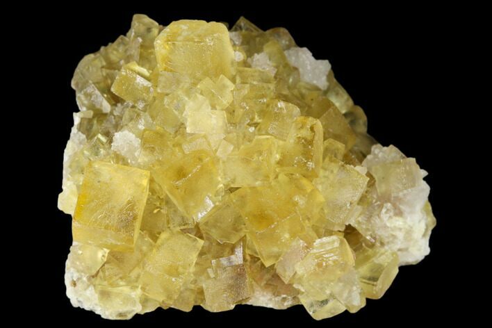 Yellow Cubic Fluorite Crystal Cluster - Morocco #173957